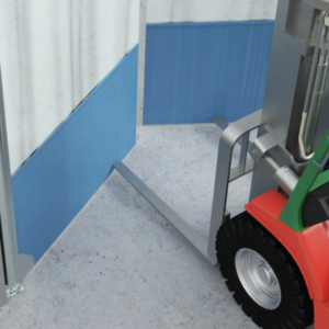 Маятниковая распашная одностворчатая эластичная дверь из ПВХ 200*100
